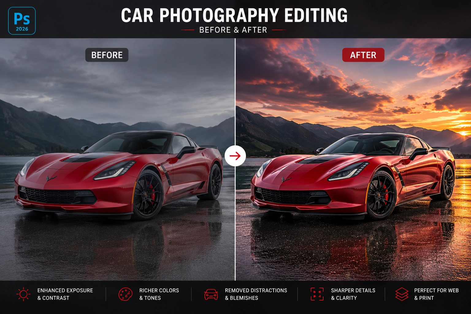 Car photography editing