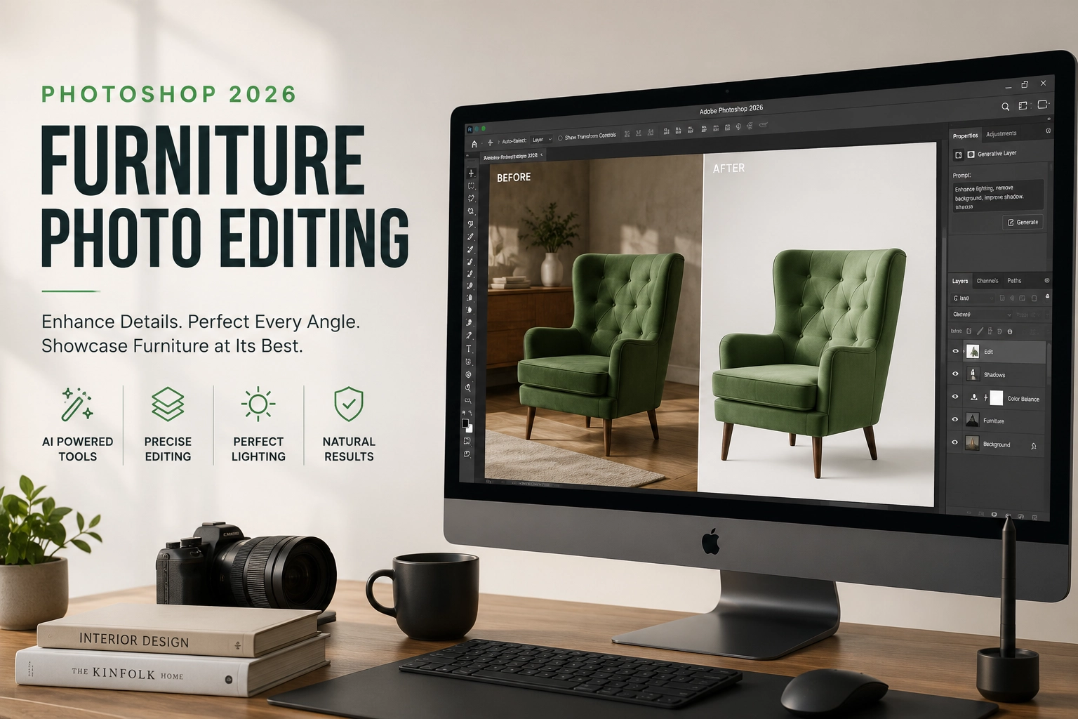 Professional furniture photo editing
