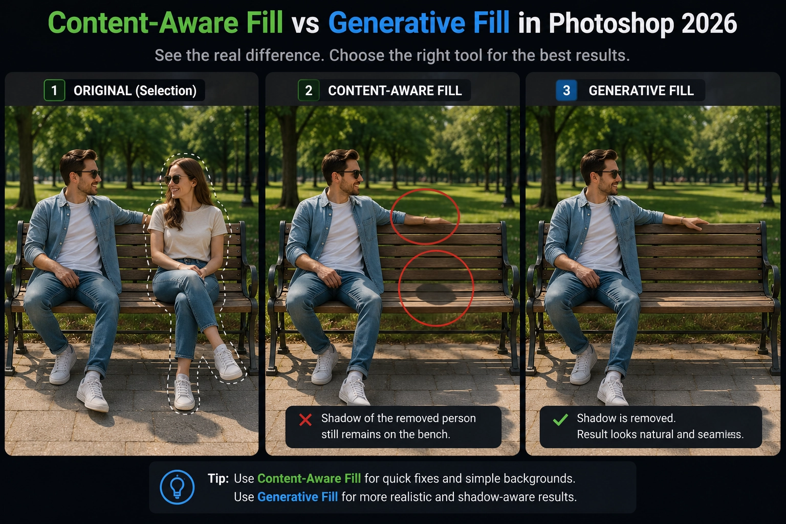Content-Aware Fill vs Generative Fill