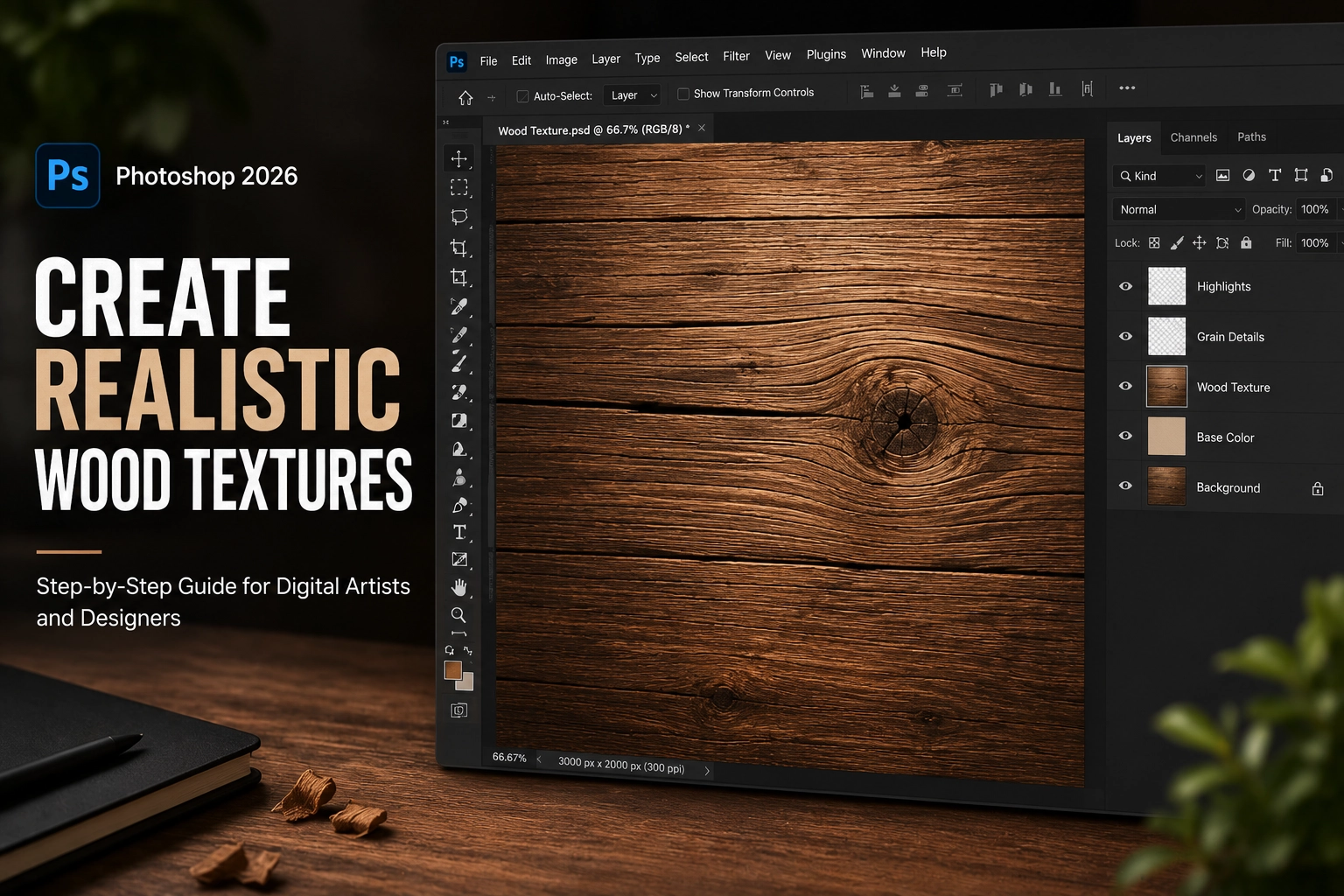 Realistic wood textures in Photoshop